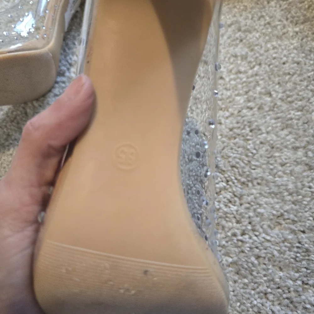 Studded Gorgeous Clear Heels